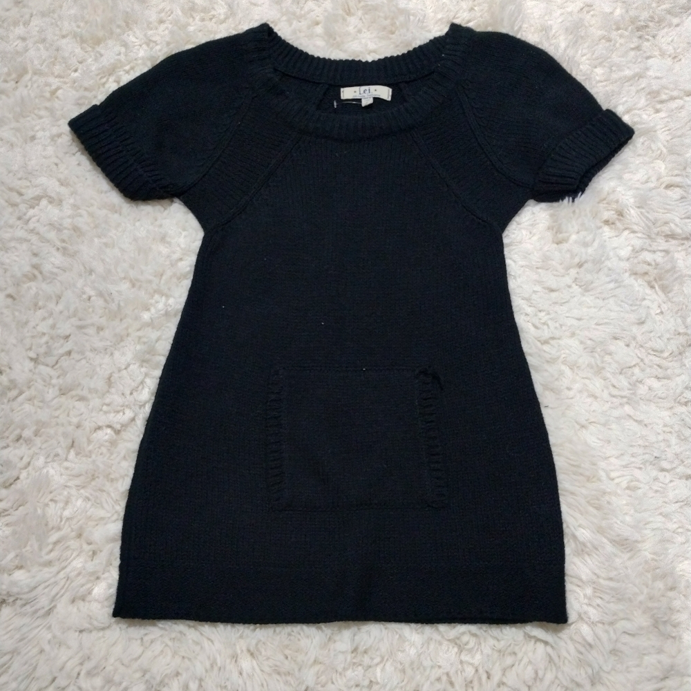 L.e.i Black Knit Cardigan